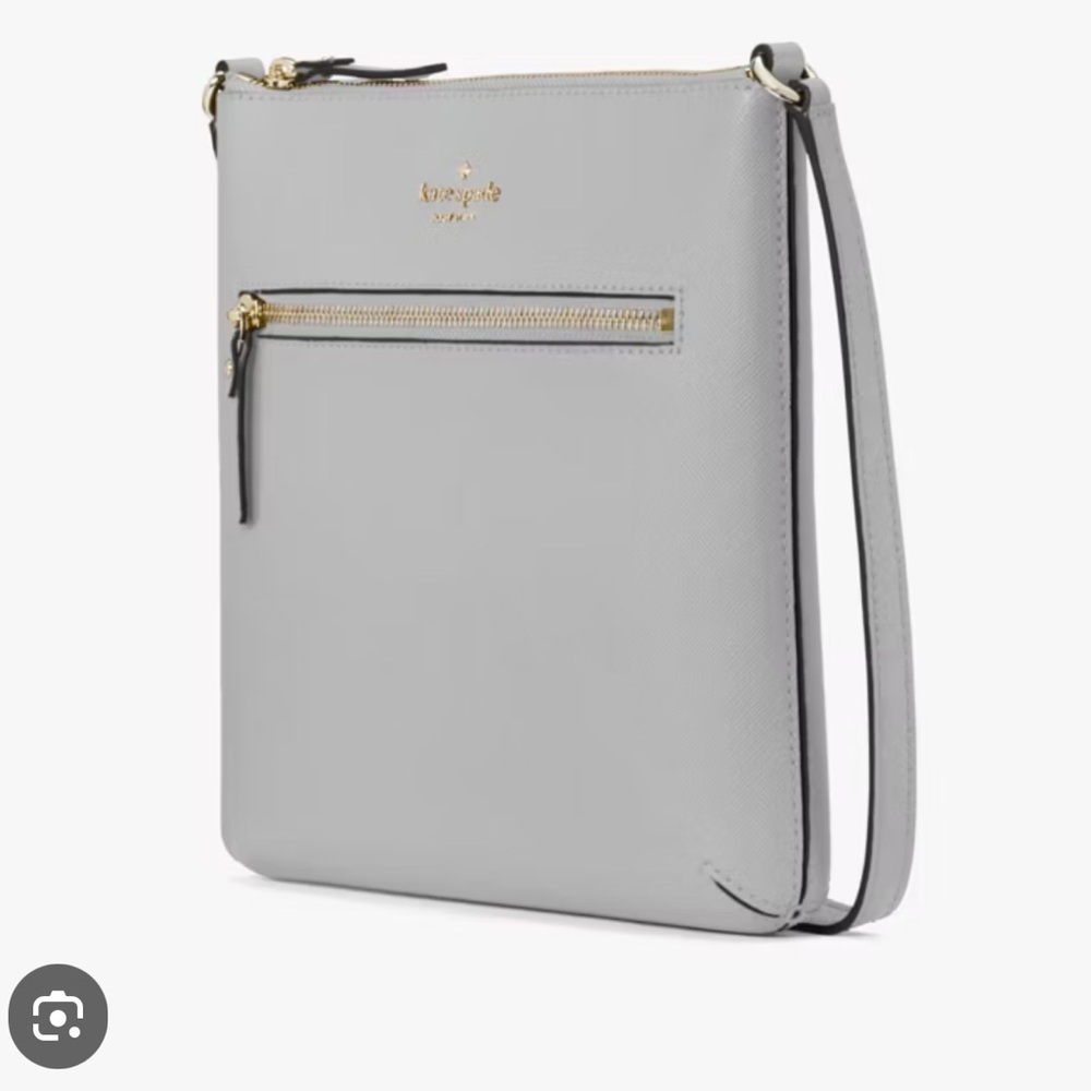 kate spade Gray Crossbody Bag with Gold Hardware